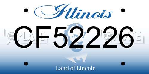 CF52226 Illinois License Plate