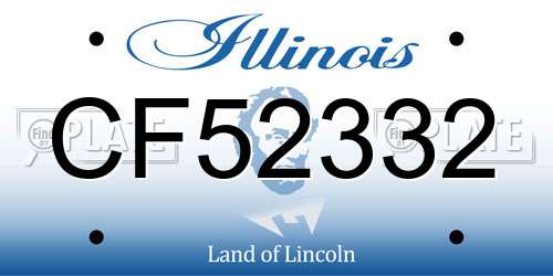 CF52332 Illinois License Plate