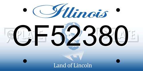CF52380 Illinois License Plate