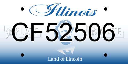 CF52506 Illinois License Plate