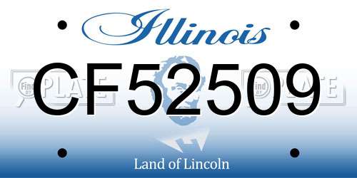 CF52509 Illinois License Plate