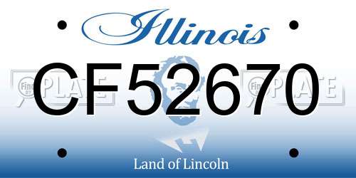 CF52670 Illinois License Plate