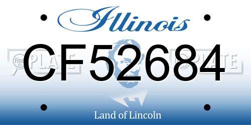 CF52684 Illinois License Plate