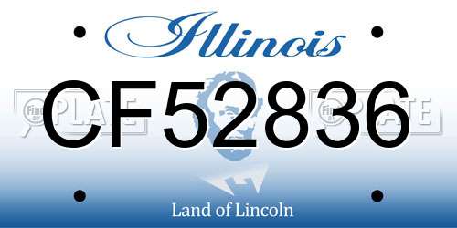 CF52836 Illinois License Plate