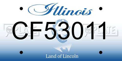 CF53011 Illinois License Plate