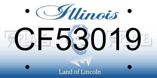 CF53019 Illinois License Plate
