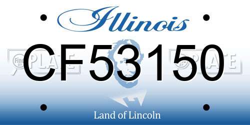 CF53150 Illinois License Plate