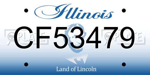 CF53479 Illinois License Plate