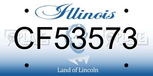 CF53573 Illinois License Plate