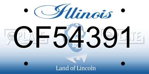 CF54391 Illinois License Plate