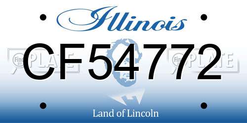 CF54772 Illinois License Plate