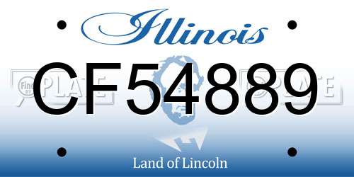 CF54889 Illinois License Plate