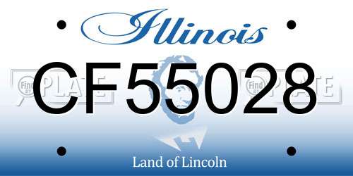 CF55028 Illinois License Plate