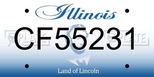 CF55231 Illinois License Plate