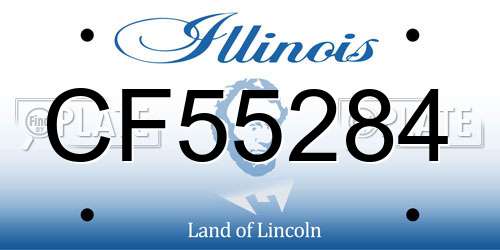 CF55284 Illinois License Plate
