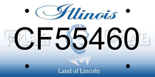 CF55460 Illinois License Plate