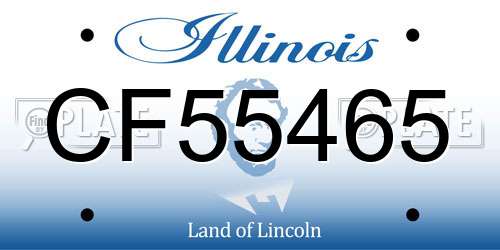 CF55465 Illinois License Plate