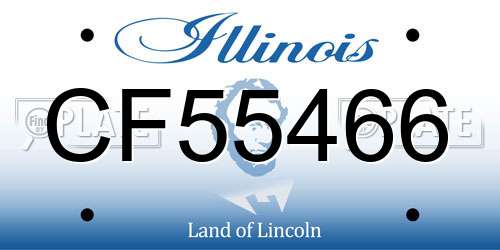 CF55466 Illinois License Plate