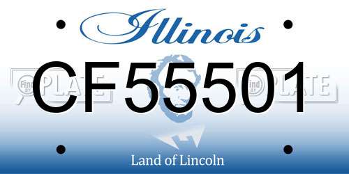 CF55501 Illinois License Plate