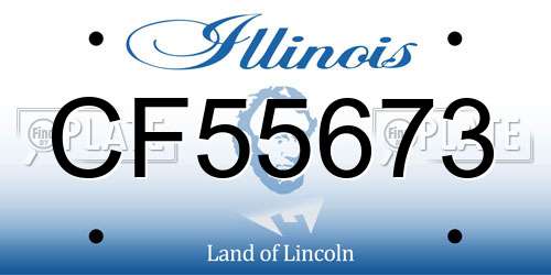CF55673 Illinois License Plate