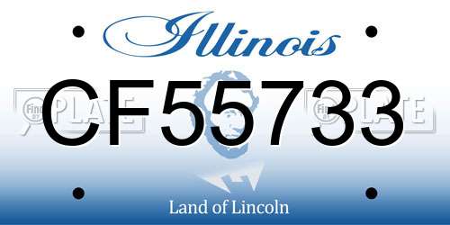CF55733 Illinois License Plate