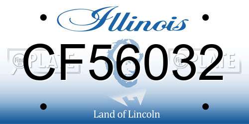 CF56032 Illinois License Plate