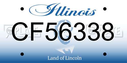 CF56338 Illinois License Plate