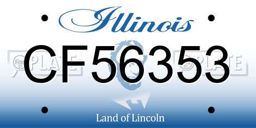 CF56353 Illinois License Plate