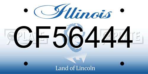 CF56444 Illinois License Plate