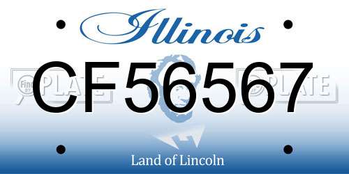 CF56567 Illinois License Plate