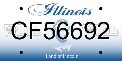 CF56692 Illinois License Plate