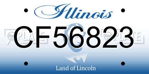 CF56823 Illinois License Plate