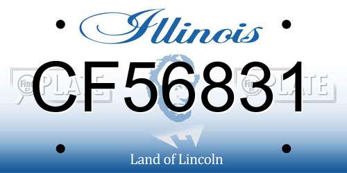 CF56831 Illinois License Plate