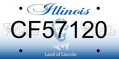 CF57120 Illinois License Plate