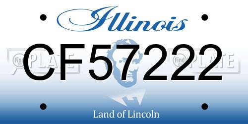 CF57222 Illinois License Plate