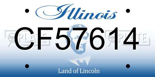 CF57614 Illinois License Plate