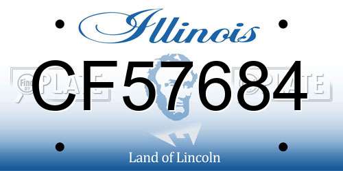 CF57684 Illinois License Plate