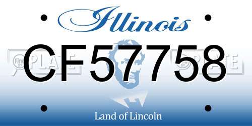 CF57758 Illinois License Plate