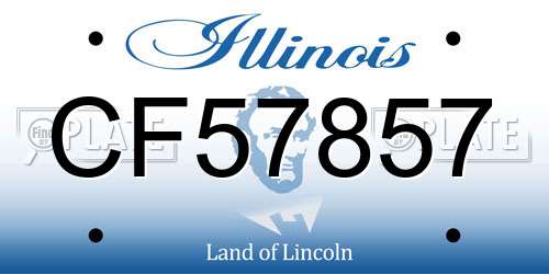 CF57857 Illinois License Plate