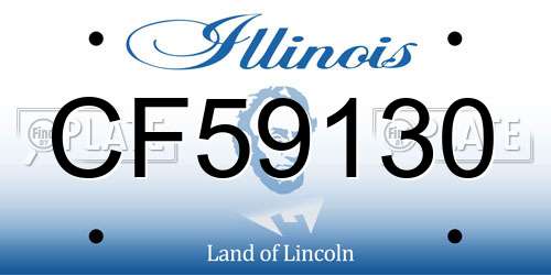 CF59130 Illinois License Plate