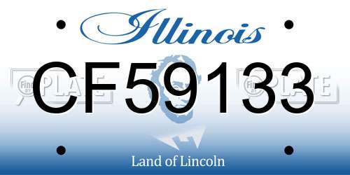 CF59133 Illinois License Plate