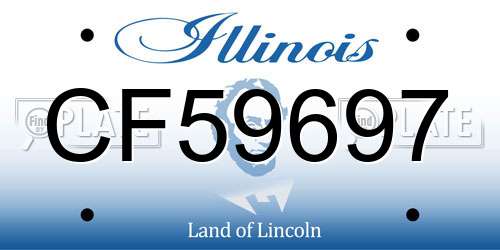 CF59697 Illinois License Plate