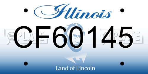 CF60145 Illinois License Plate