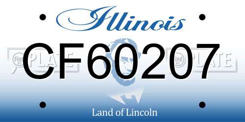CF60207 Illinois License Plate