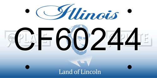 CF60244 Illinois License Plate