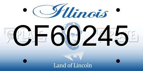 CF60245 Illinois License Plate