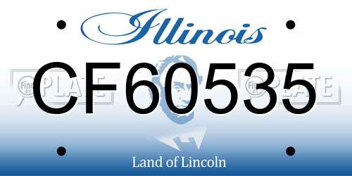 CF60535 Illinois License Plate