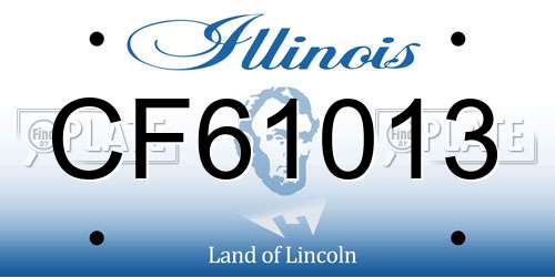 CF61013 Illinois License Plate
