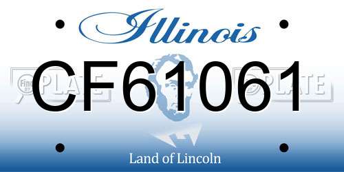 CF61061 Illinois License Plate