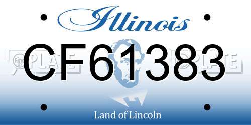 CF61383 Illinois License Plate